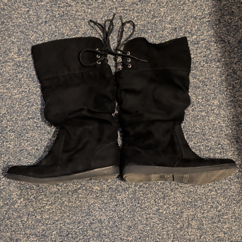 Women's Black Suede Boots